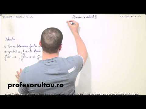 24   cls11   Functii derivabile   derivate de ordin II   aplicatii   partea 3 - profesorultau.ro