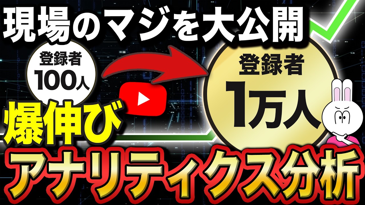 【全員真似して】YouTubeのプロが実際に行っているアナリティクス分析を完全解説します！【運営者必見】