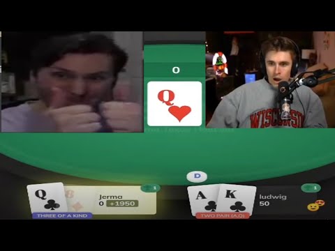 jerma scams ludwig in texas holdem (both POVs)