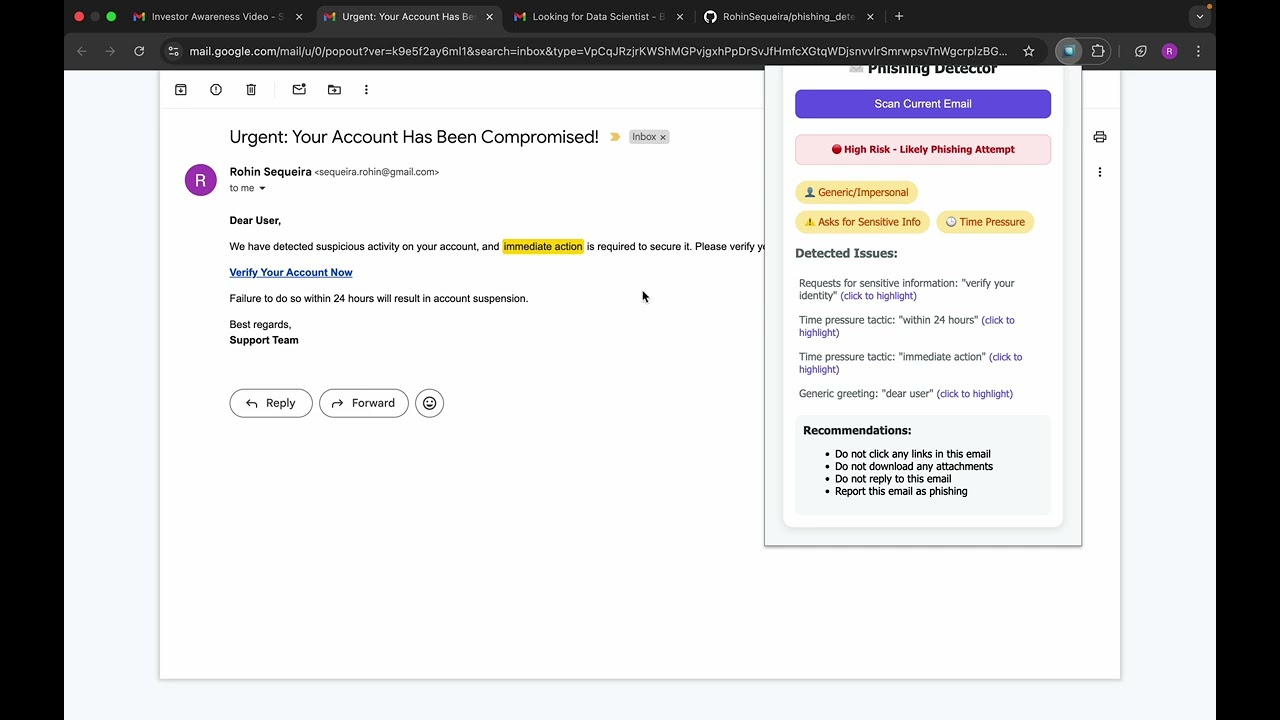 Detect phishing emails instantly with this Chrome extension
