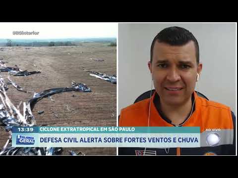 Ciclone extratropical em São Paulo: defesa cívil alerta sobre fortes ventos e chuva