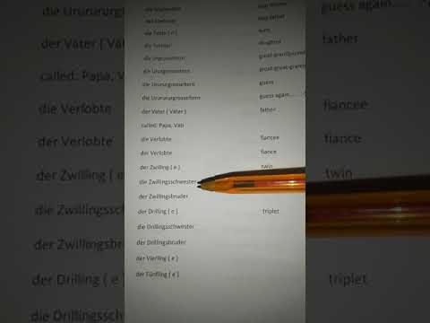 A1.2. Deutsch lernen Die Familie Teil 2