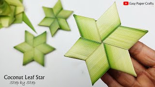 How to Make Stars From Coconut Leaf | Crafts With Real Leaves | Leaf Craft Activities