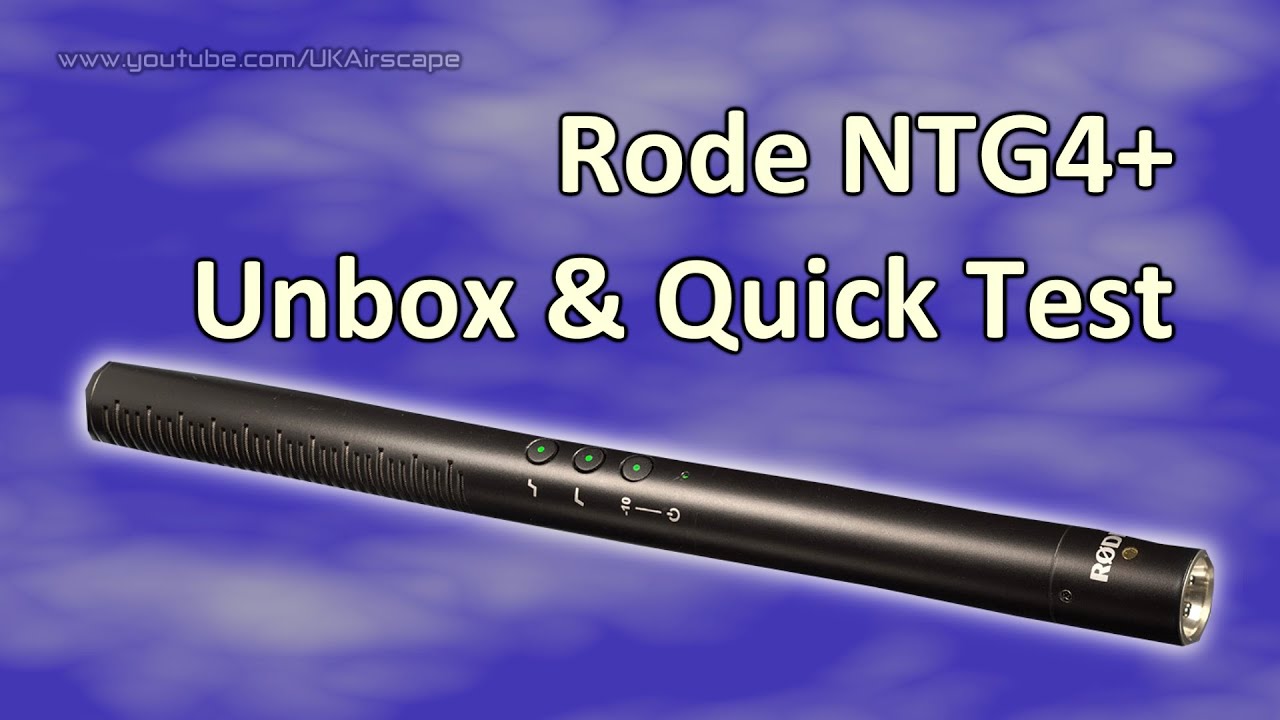 Rode NTG4+ (NTG4) shotgun microphone: Unbox & Quick Test
