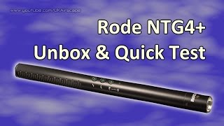 Video thumbnail for Rode NTG4+ (NTG4) shotgun microphone: Unbox & Quick Test by UKAirscape