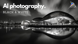 Breathtaking AI Black & White Architecture