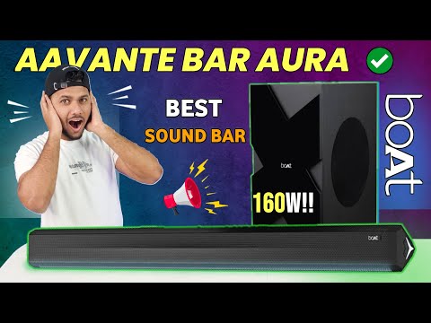 Black spk boat soundbar aavante bar aura 160w