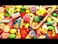 Candy Mixing Candy ASMR Video Candy Satisfying Video Candy Cutting Rainbow Candy
