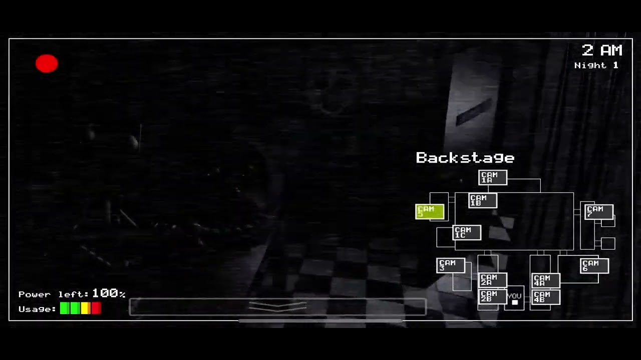 Endo 01 And Heads Looking At The Camera Easter Egg FNaF 1