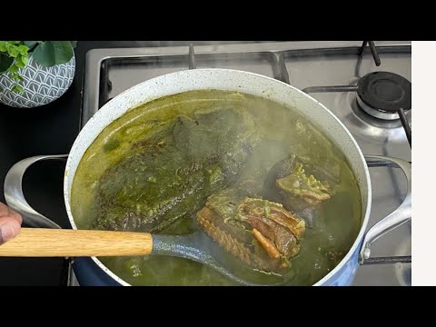 How To Make Abunuabunu Soup//Ghanaian🇬🇭 Green Soup/Nkontomire Nkwan//@MasofsKitchen