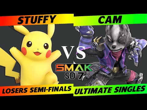 SMAK-SD7 Losers Semi-Finals - Stuffy (Pikachu) vs. Cam (Wolf) - SSBU