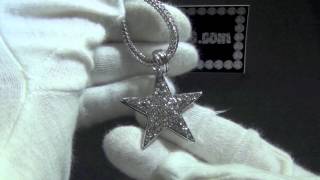 Texas Lone Star Small Hip Hop Pendant & Chain Set