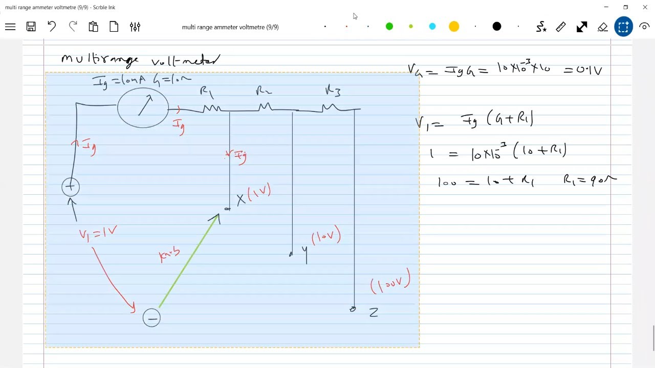 Multi range ammetre & voltmetre