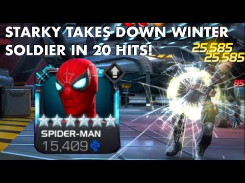 6 Star Rank 3 Stark Spidey Destroys ROL Winter Soldier in 20 Hits! | Marvel Contest of Champions