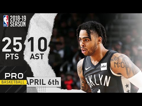 D'Angelo Russell (25 Pts, 10 Ast) Full Highlights Nets vs Bucks | Apr.6, 2019 | NBA Season