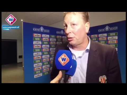 Jodan Boys-trainer Dennis van den IJssel na afloop van het duel tegen GAE