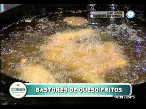 Bastones de queso fritos