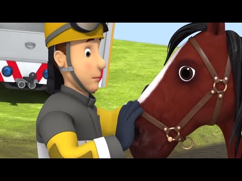 Sam el Bombero en Espanol :  un caballo en peligro - Rescate de lodo 🔥Dibujos animados