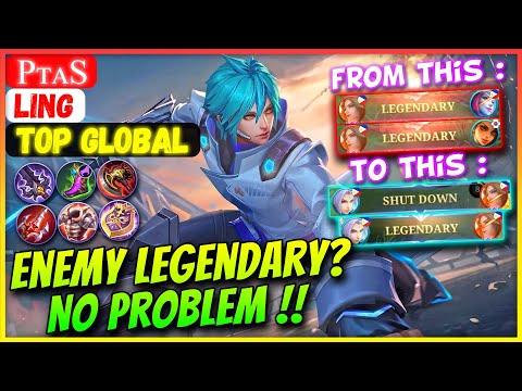 Enemy Legendary? No Problem !! [ Top Global Ling ] Pᴛᴀs - Mobile Legends Gameplay And Build.