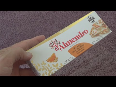 El Almendro Crunchy Almond Turron With Orange 75 g Unboxing and Test