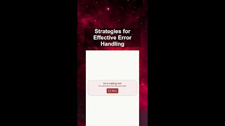 Strategies for Effective Error Handling #ai #artificialintelligence #machinelearning #aiagent