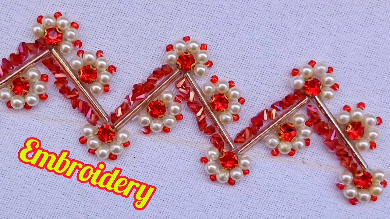 Have you ever used this pattern of embroidered border with your dress??💥💥💥#DIY