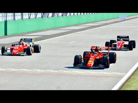 Ferrari F1 2022 vs Ferrari F1 1986 vs Ferrari F1 1987 at Suzuka GP