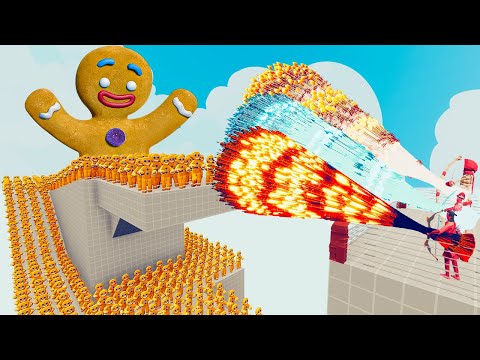 100x GINGERBREAD + 2x GIANT vs 3x EVERY GOD - Totally Accurate Battle Simulator TABS