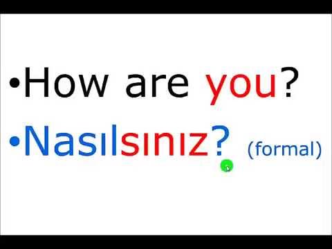 TURKISH LESSONS 3. HOW TO SAY HOW ARE YOU? IN TURKISH