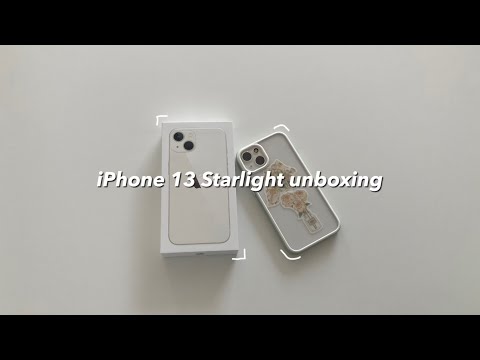 iPhone 13 unboxing in 2024, starlight 128 GB, and accessories 🎁🛍️📱