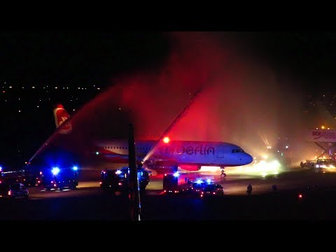 DOUBLE WATER CANNON! LAST EVER AIR BERLIN LANDING AT BERLIN TEGEL AIRPORT! (PREVIEW)