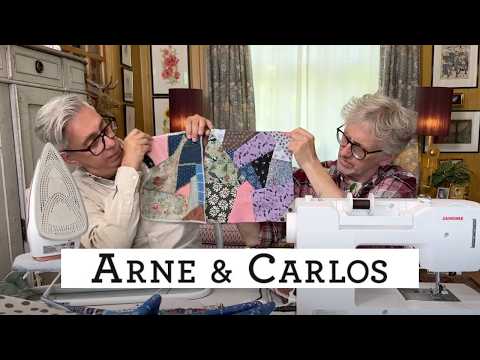 🎉 Crazy Quilt Patchwork Tutorial with ARNE & CARLOS | Using Vintage & New Fabrics 🎉