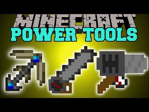 Minecraft: POWER TOOLS (DRILLS, CHAINSAW, JACKHAMMER, BETTER TOOLS) Mod Showcase