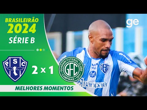 Gols e lances de Paysandu x Guarani