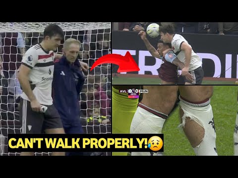 Harry Maguire BAD Injury During Manchester United vs Aston Villa