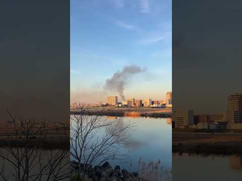 大田区大森の火事、川崎からも観測 #火事 #事件 #事故