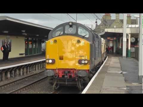 37605/37610 on the 6C51/0C52 Heysham flasks 14th Feb. 2013 THRASH !!