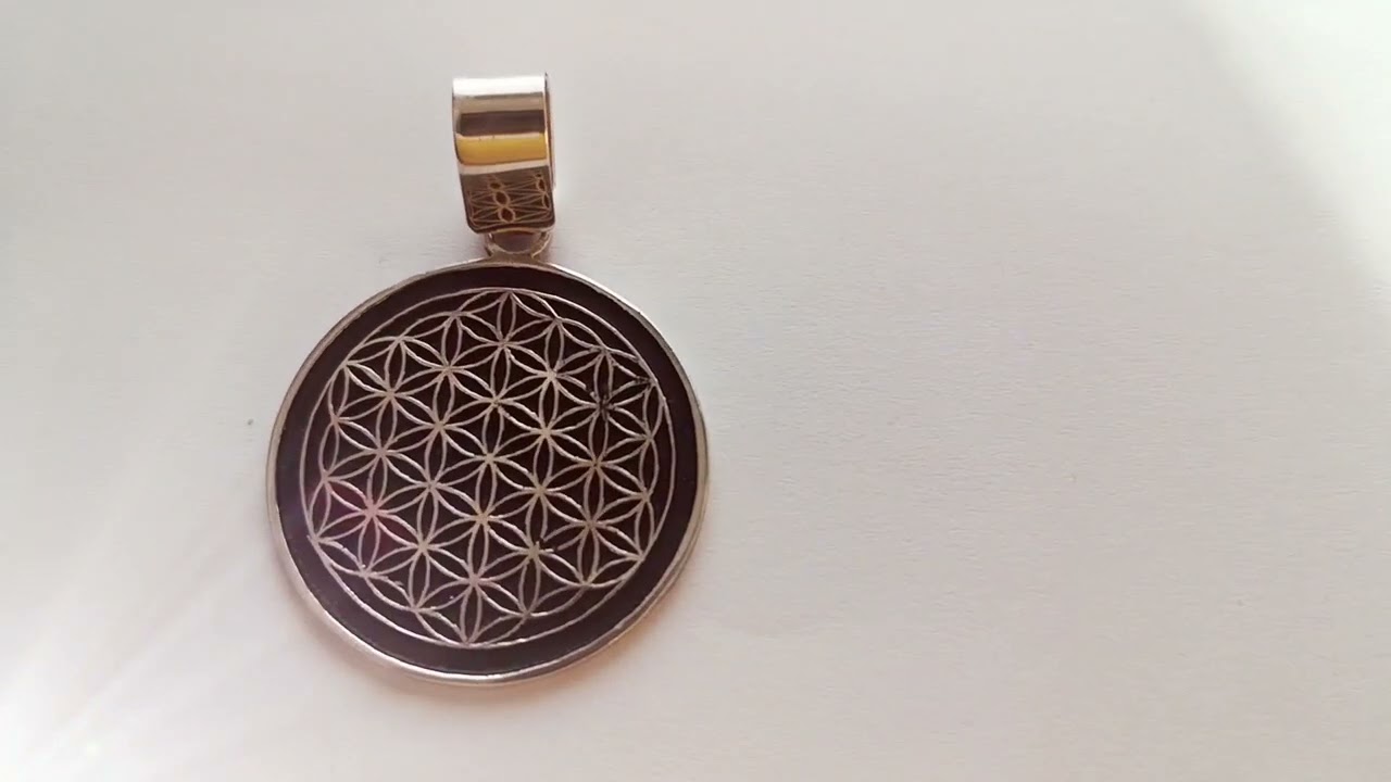 DIJE LA FLOR DE LA VIDA plata ley 0 925 www.joyeriaesoterica com 3334607757