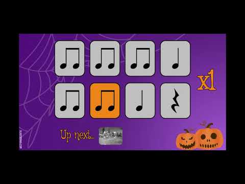 Spooky Scary Skeletons - Halloween Rhythm Play Along (Quarter note, Eighth notes, Quarter rest)