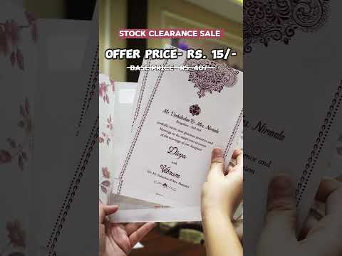 White Floral Tracing Invitation Card #weddingcardsnearme #weddinginvitation #marriageinvitationcards