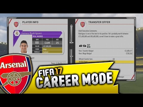 FIFA 17 ARSENAL CAREER MODE | JAMES RODRIGUEZ TO ARSENAL!? | EP 9