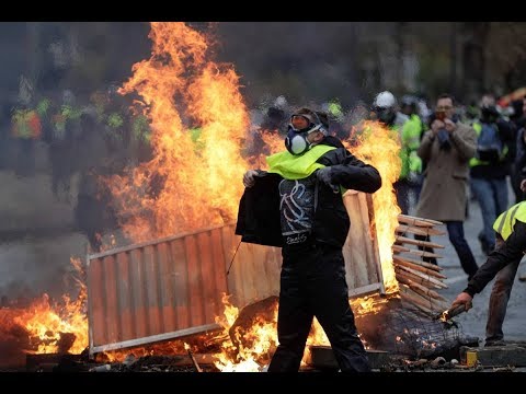 RAW Yellow Vest France Revolution against Globalist Taxes Macron Islam Invasion 12/8/18 Video