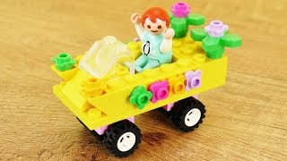 Lego FLOWER POWER FLITZER FÜR EMMA VOGEL | cooles Auto mit Blümchen Motiv für Playmobil Baby