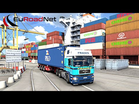 ETS2 EuRoadNet - Bremerhaven Containerterminal I MAN F2000 [2084] EURO TRUCK SIMULATOR 2