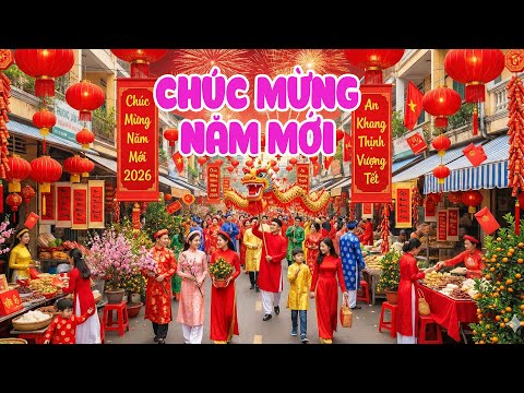 CHÚC MỪNG NĂM MỚI - Nhạc Tết Chào Xuân Bính Ngọ 2026, St: Đào Tiến