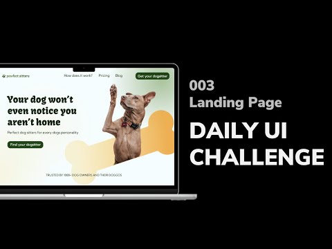 Daily UI Design Challenge - 003 Landing page - Learning Figma in 30 days