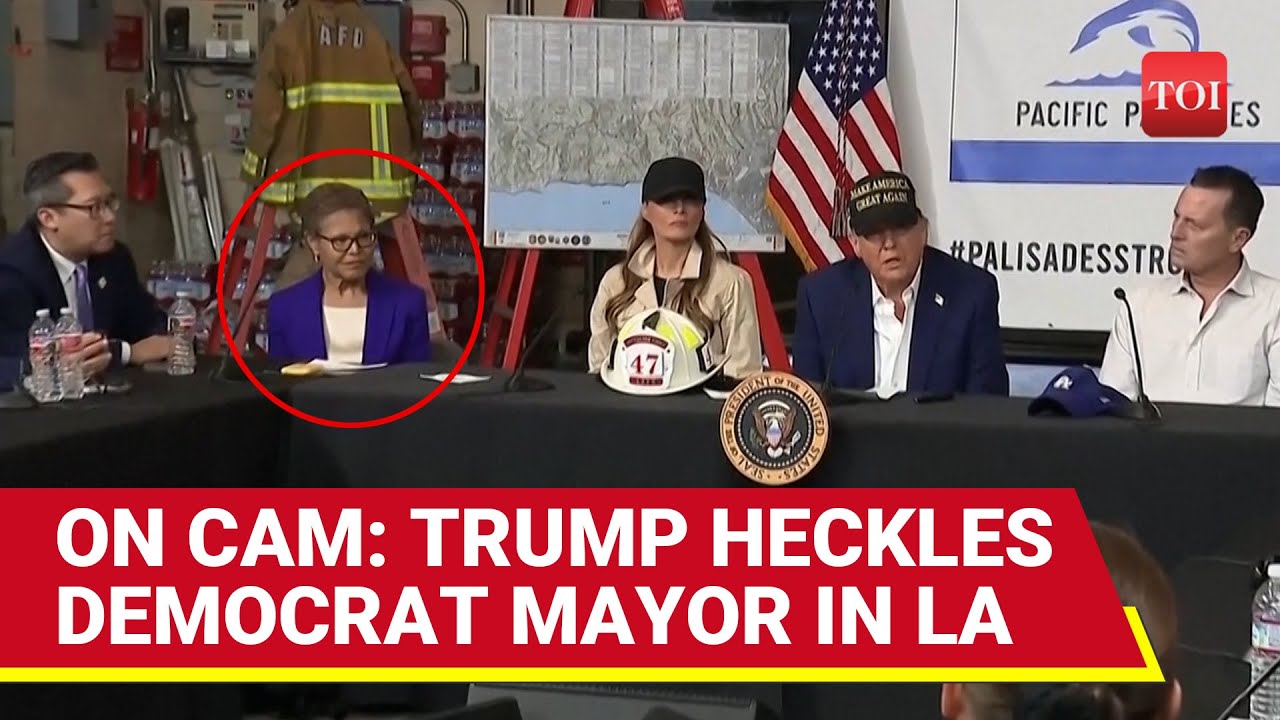 Angry Trump Blasts LA's Democrat Mayor; Melania Watches As US Pres. Loses Cool | Watch
