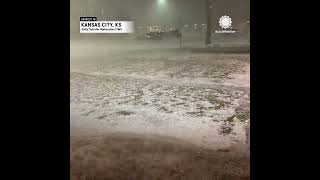 River of Hail Inundates Kansas City