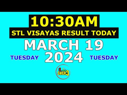 10:30am STL Visayas Result Today March 19 2024 (Tuesday)