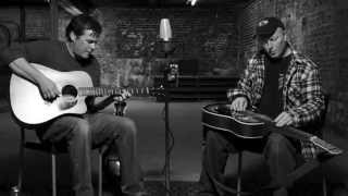 Through the bottom of the glass